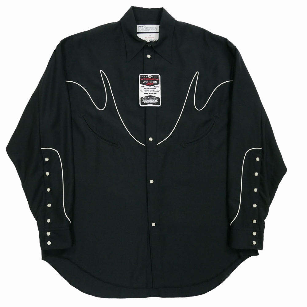 画像: 【30%OFF】DAIRIKU/"J.Fox" Western Over Shirt（Black）［ウエスタンオーバーシャツ-24春夏］
