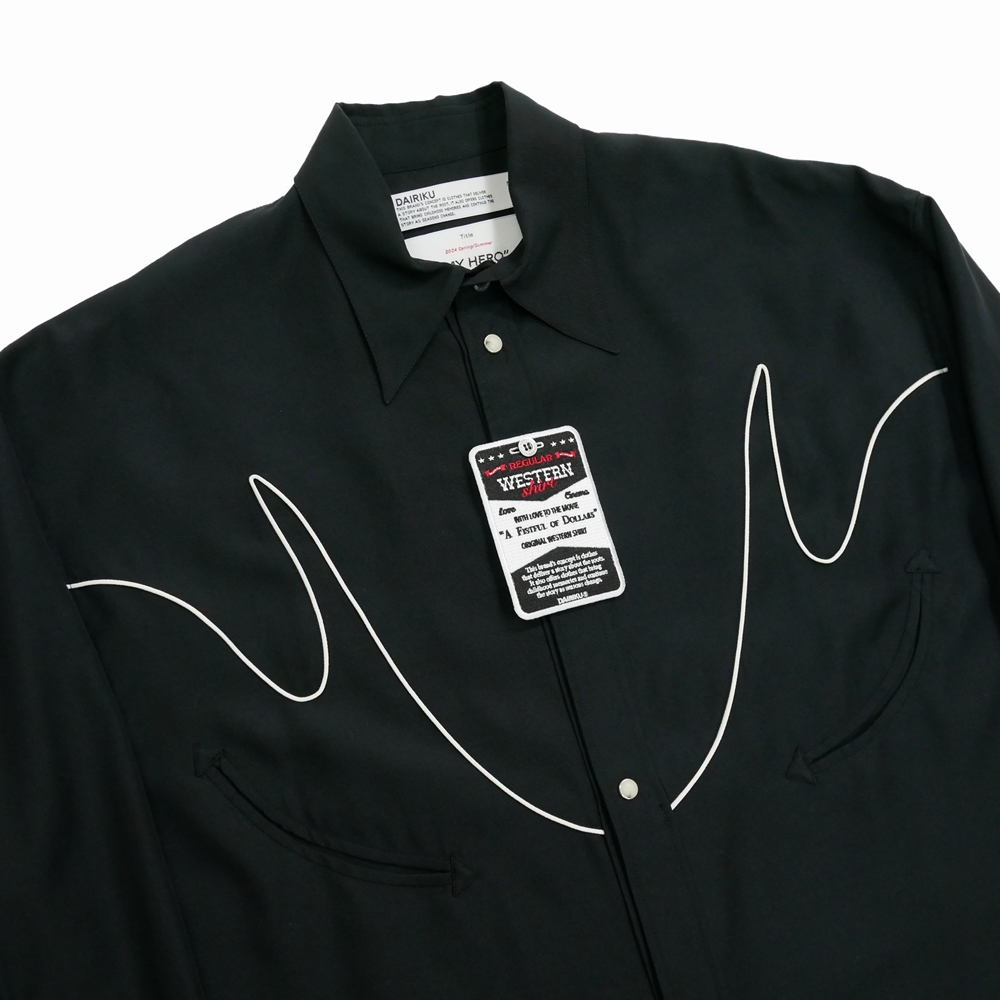 画像: 【30%OFF】DAIRIKU/"J.Fox" Western Over Shirt（Black）［ウエスタンオーバーシャツ-24春夏］