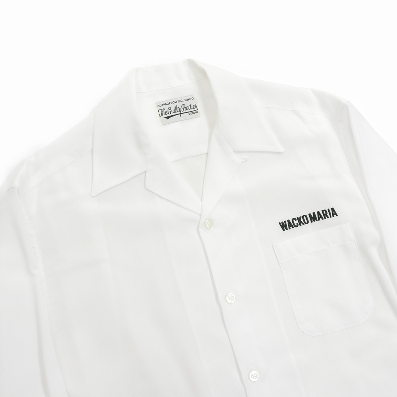 画像: WACKO MARIA/50'S OPEN COLLAR SHIRT（WHITE）［50'Sオープンカラーシャツ-24春夏］