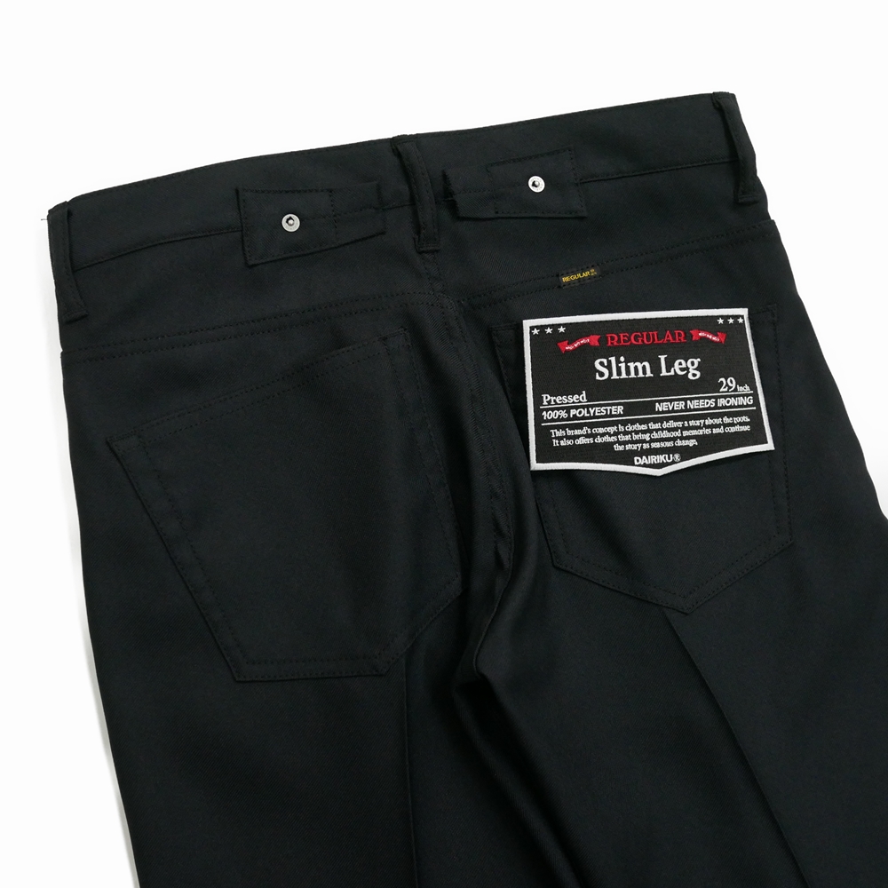 画像: DAIRIKU/"Slim" Pressed Pants（Black）［"スリム"スタプレパンツ-24春夏］