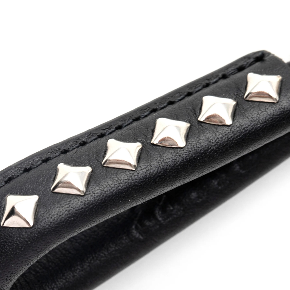 画像: CALEE/STUDS LEATHER ASSORT KEY RING ＜TYPE I＞ D（BLACK/D）［スタッズレザーキーリング-24春夏］