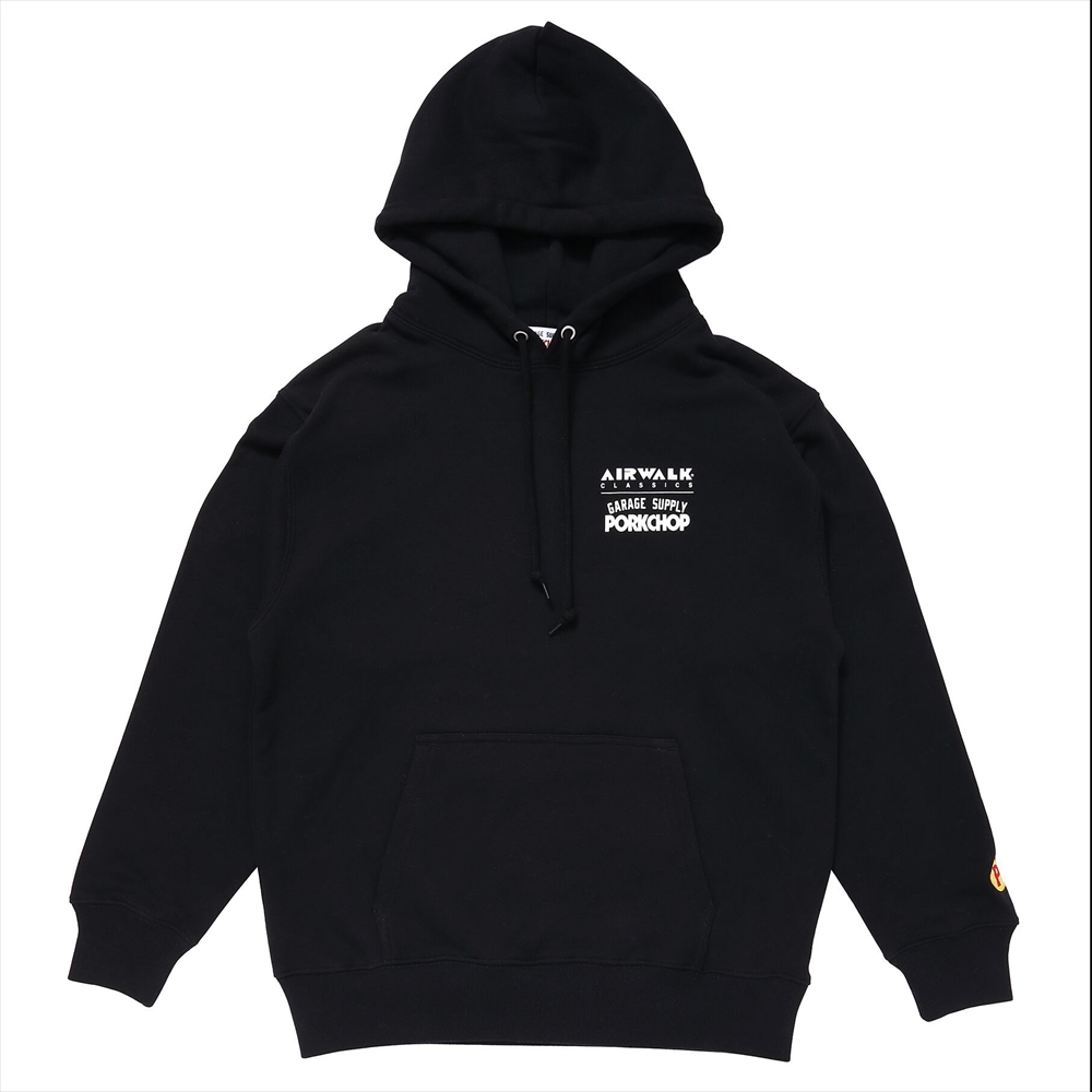 画像: PORKCHOP/AIR PORK HOODIE（×AIRWALK CLASSICS）（BLACK）［プルオーバーパーカー-24春夏］