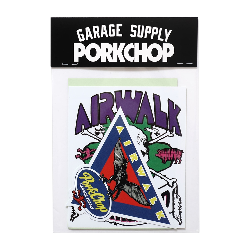 画像: PORKCHOP/AP STICKER SET（×AIRWALK CLASSICS）（4枚セット）［ステッカーセット-24春夏］