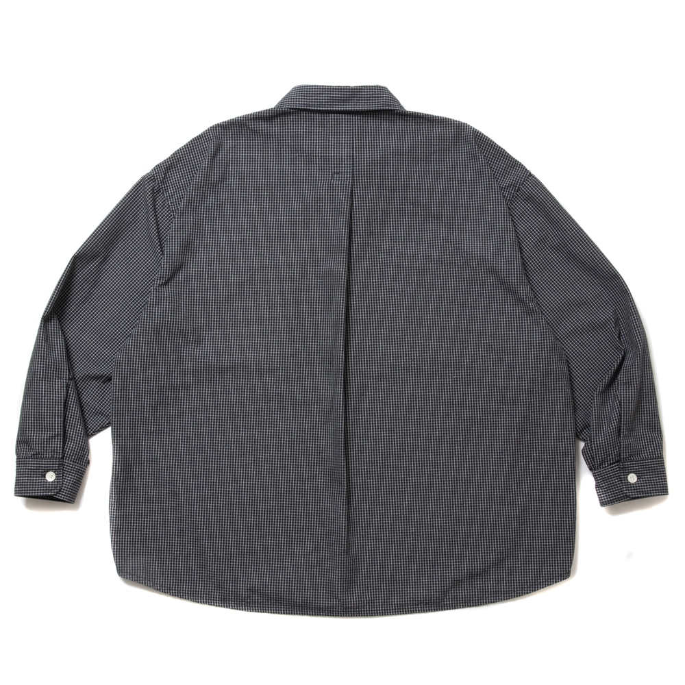 画像: COOTIE PRODUCTIONS/Garment Dyed Ripstop Check L/S Shirt（Black）［チェックシャツ-24春夏］