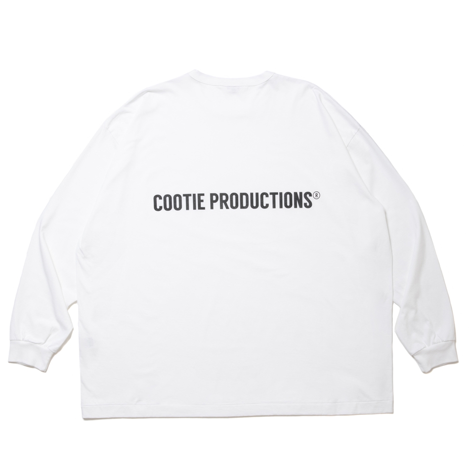 画像: COOTIE PRODUCTIONS/Print Oversized L/S Tee（White）［オーバーサイズ長袖T-24春夏］