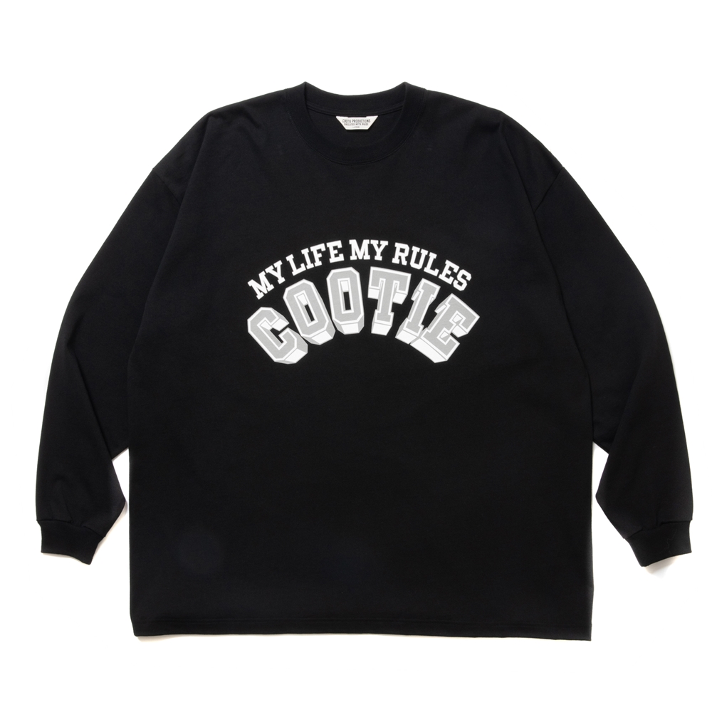 画像: COOTIE PRODUCTIONS/Open End Yarn Print L/S Tee（Black）［プリント長袖T-24春夏］