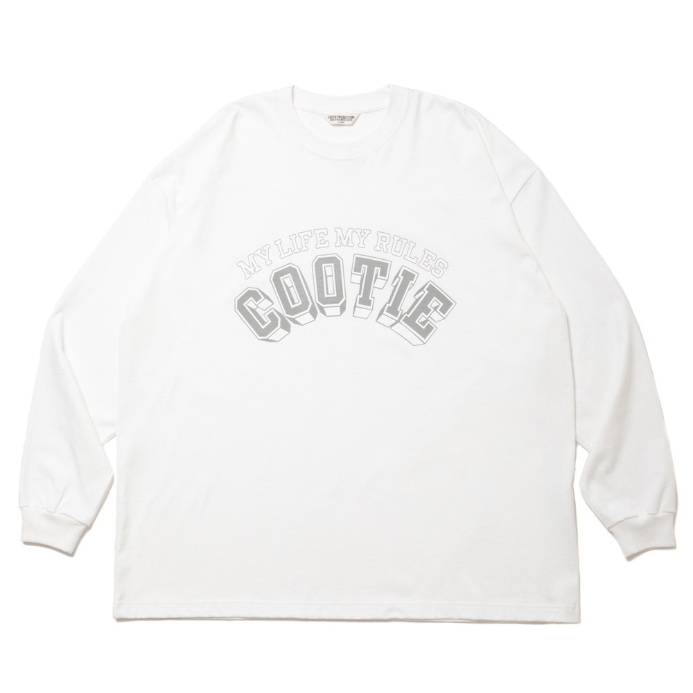 画像: COOTIE PRODUCTIONS/Open End Yarn Print L/S Tee（White）［プリント長袖T-24春夏］