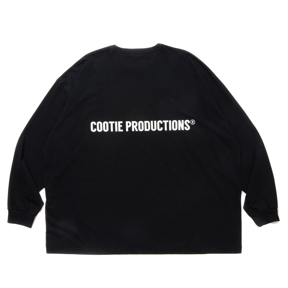 画像: COOTIE PRODUCTIONS/Print Oversized L/S Tee（Black）［オーバーサイズ長袖T-24春夏］