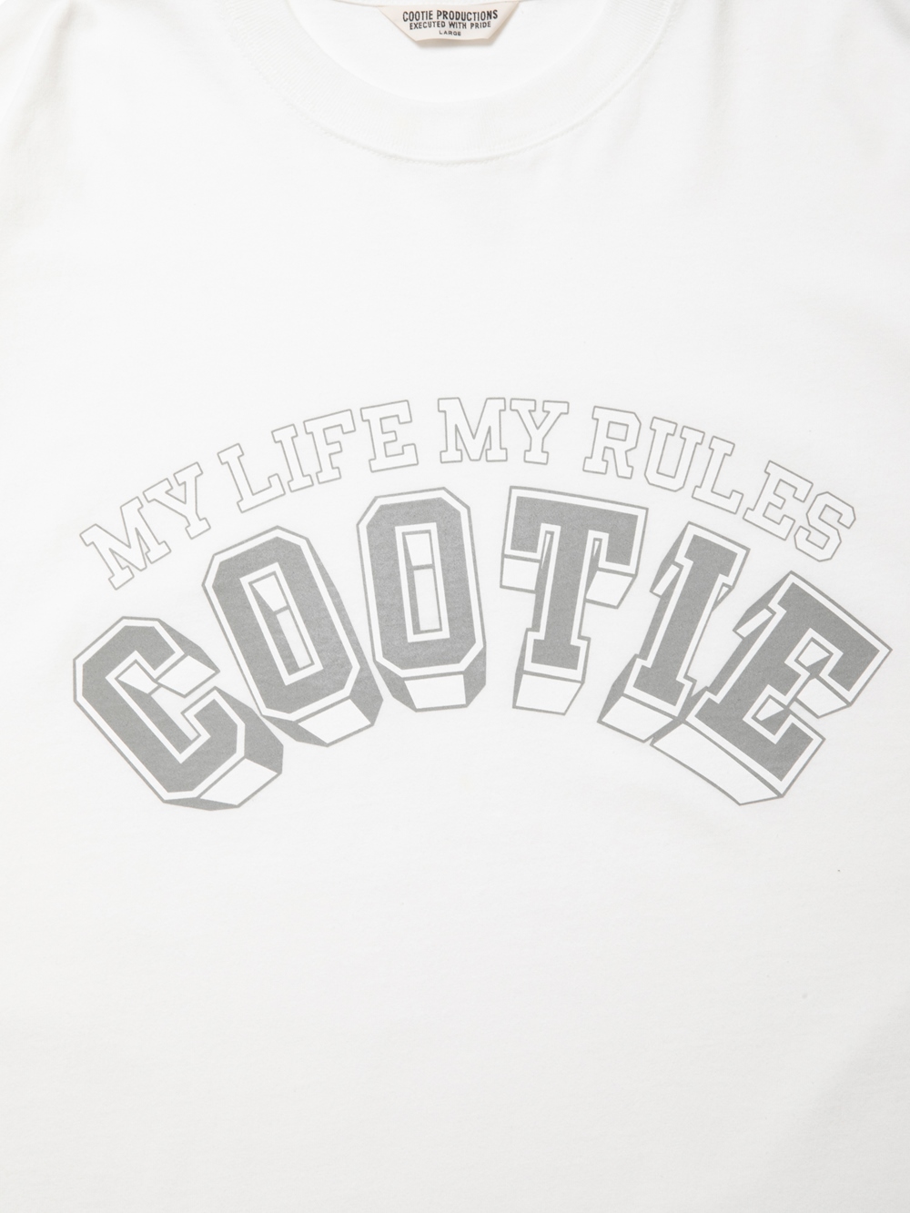 画像: COOTIE PRODUCTIONS/Open End Yarn Print L/S Tee（White）［プリント長袖T-24春夏］