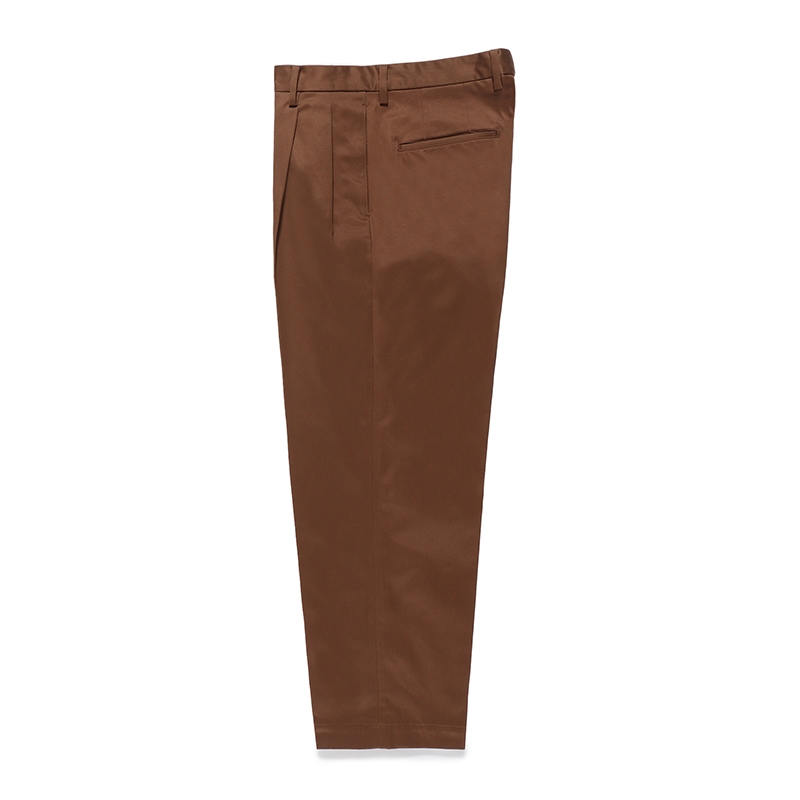 WACKO MARIA/DOUBLE PLEATED CHINO TROUSERS（BROWN）［ツータックチノ