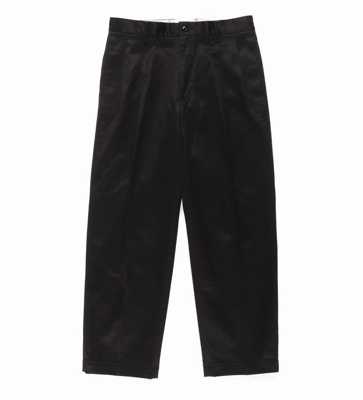 画像: WACKO MARIA/DOUBLE PLEATED CHINO TROUSERS（BLACK）［ツータックチノトラウザース-24春夏］