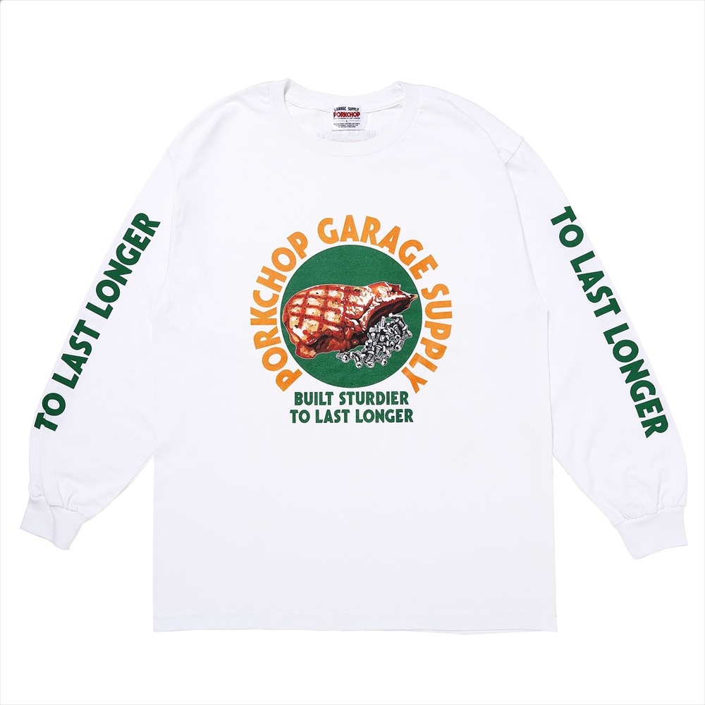 画像: PORKCHOP/PC＆SCREW L/S TEE（WHITE）［プリント長袖T-24春夏］