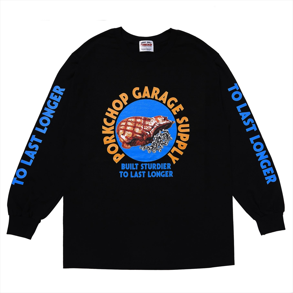 画像: PORKCHOP/PC＆SCREW L/S TEE（BLACK）［プリント長袖T-24春夏］