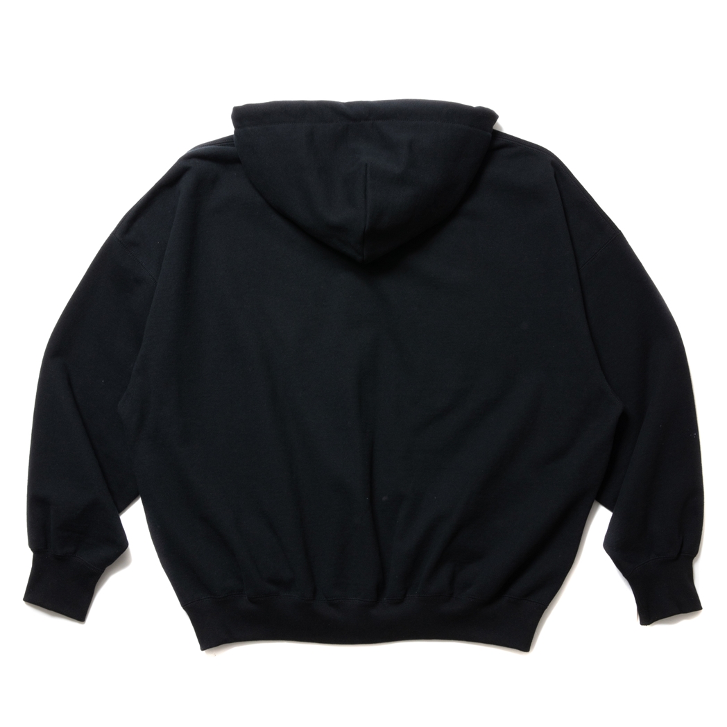 画像: COOTIE PRODUCTIONS/Open End Yarn Plain Sweat Hoodie（Black）［ジップアップフーディー-24春夏］