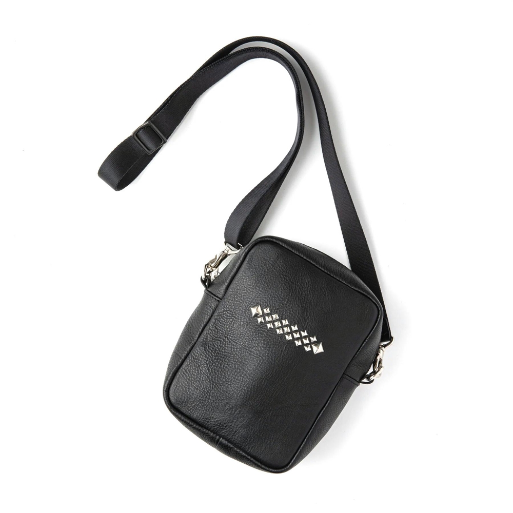 画像: CALEE/STUDS LEATHER SHOULDER POUCH ＜TYPE A＞（BLACK）［スタッズレザーショルダーポーチ-24春夏］