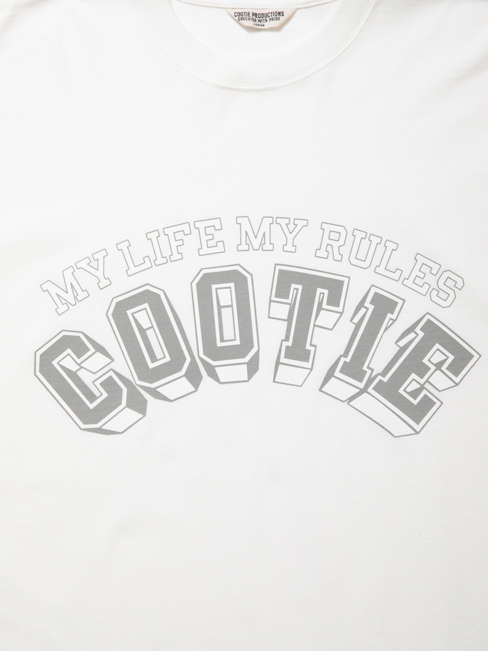 画像: COOTIE PRODUCTIONS/Open End Yarn Print S/S Tee（White）［プリントT-24春夏］