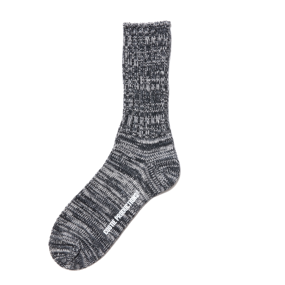 画像: COOTIE PRODUCTIONS/Raza Lowgauge Socks（Black Mix）［ローゲージソックス-24春夏］