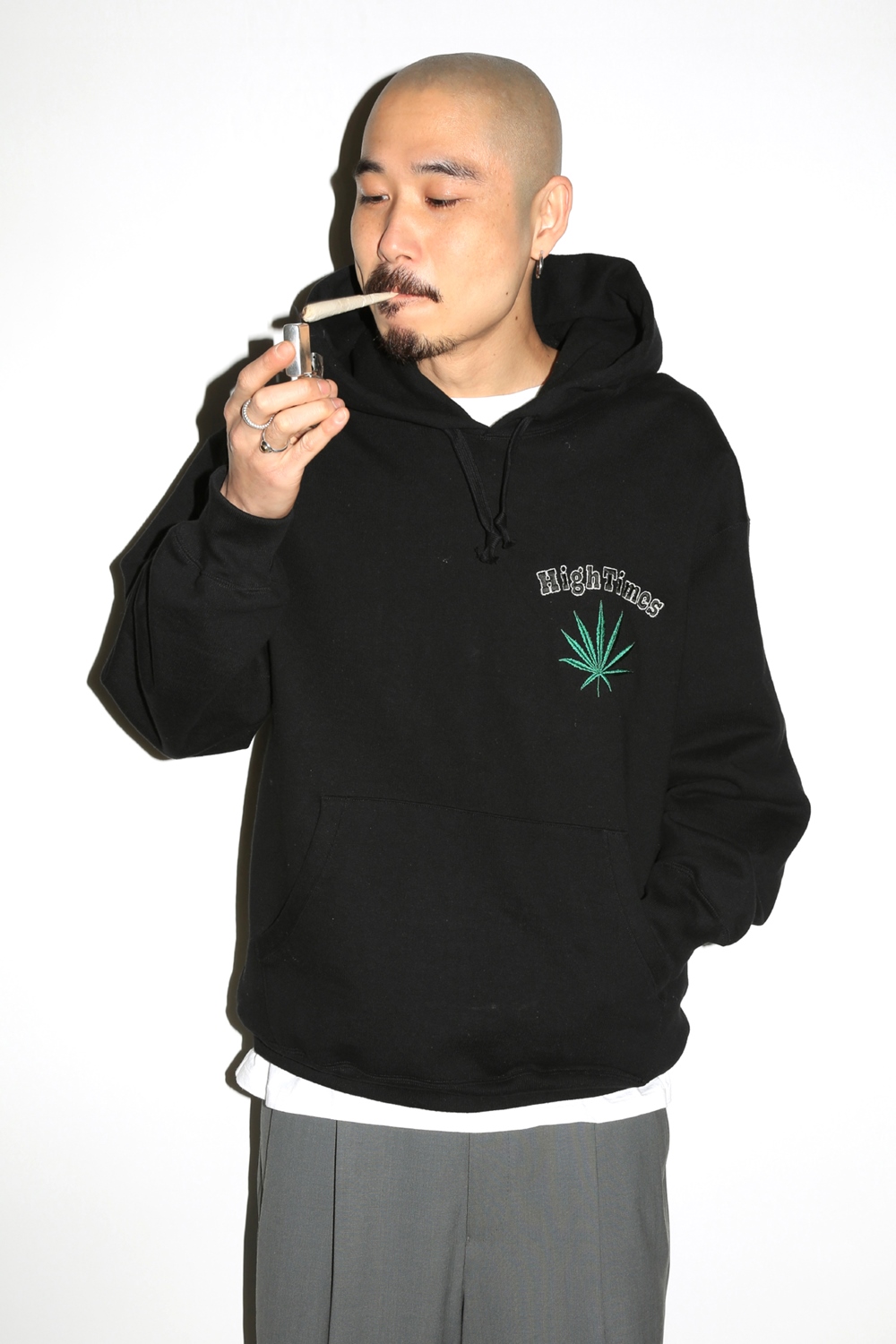 画像: WACKO MARIA/HIGH TIMES / HEAVY WEIGHT HOODED SWEAT SHIRT（BLACK）［プルオーバーパーカー-24春夏］