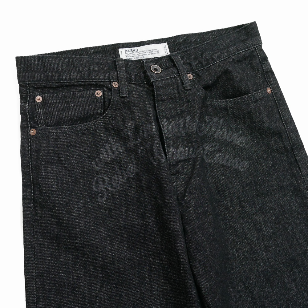 画像: 【30%OFF】DAIRIKU/"Onewash" Straight Denim Pants（Black）［ストレートデニムパンツ-24春夏］