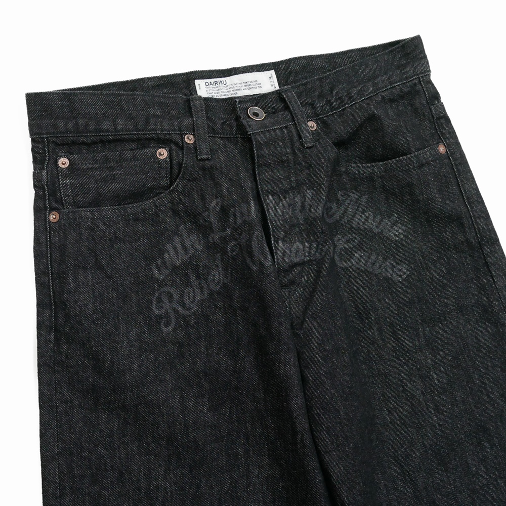 画像: DAIRIKU/"Onewash" Straight Denim Pants（Black）［ストレートデニムパンツ-24春夏］