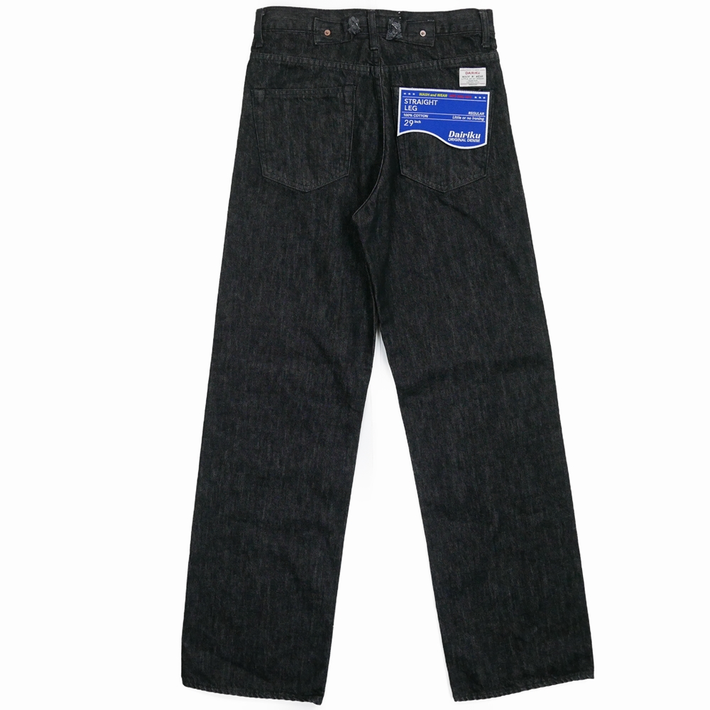 画像: 【30%OFF】DAIRIKU/"Onewash" Straight Denim Pants（Black）［ストレートデニムパンツ-24春夏］
