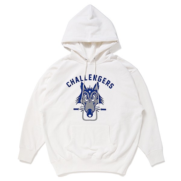 画像: CHALLENGER/WOLF MC HOODIE（WHITE）［プルオーバーパーカー-24春夏］