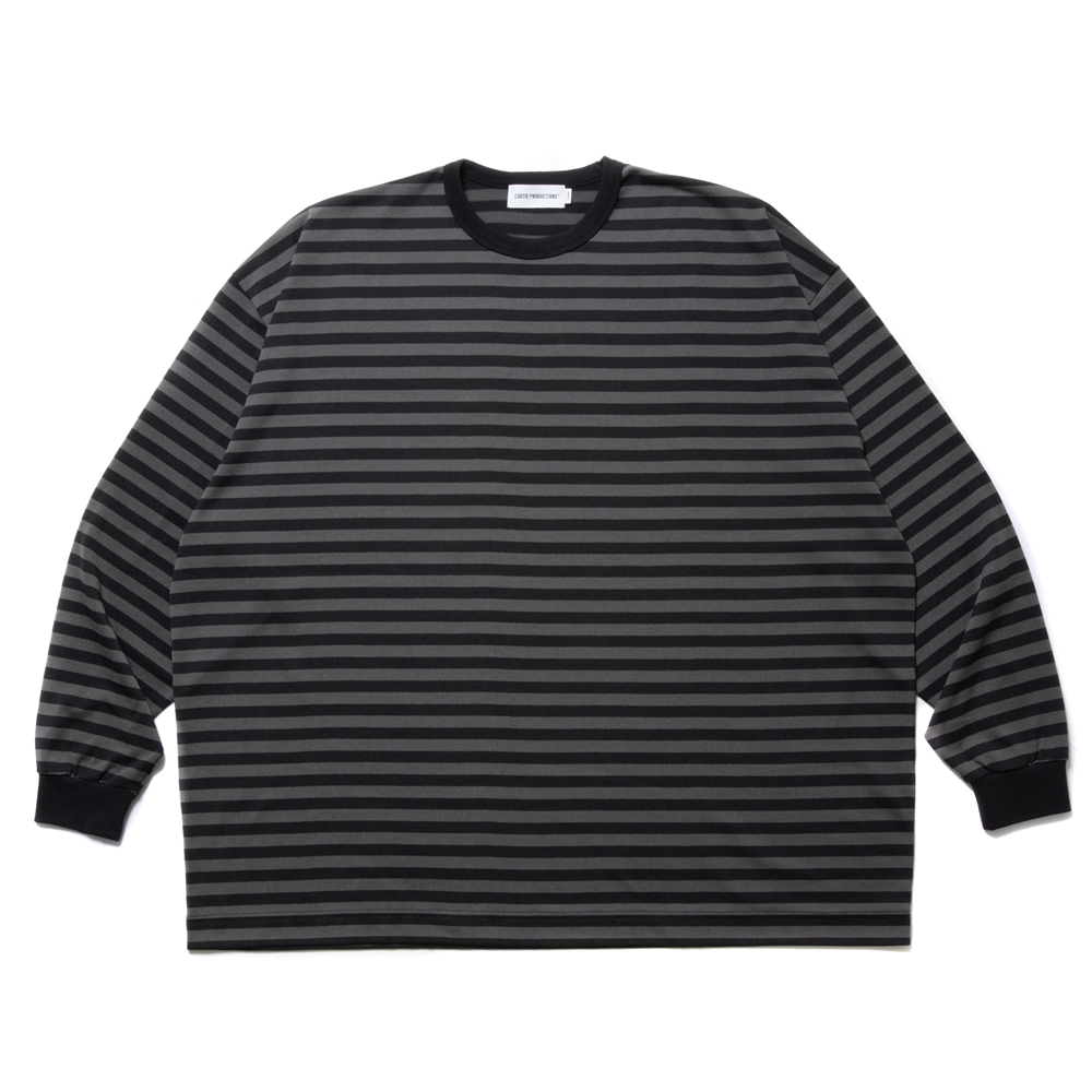 画像: COOTIE PRODUCTIONS/Polyester Border L/S Tee（Black/Gray）［ボーダー長袖T-24春夏］