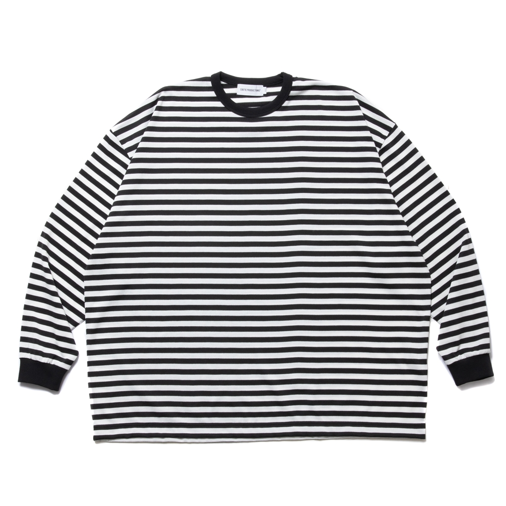 画像: COOTIE PRODUCTIONS/Polyester Border L/S Tee（Black/White）［ボーダー長袖T-24春夏］