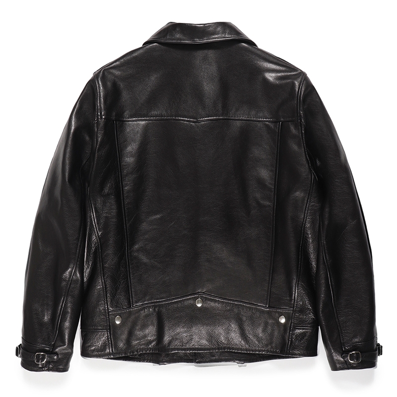 画像: WACKO MARIA/COWHIDE LEATHER DOUBLE RIDERS JACKET（BLACK）［レザーダブルライダースJKT-24春夏］