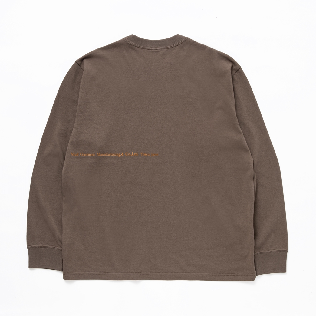 画像: 【30%OFF】RATS/ASH LS TEE（ASH BROWN）［プリント長袖T-24春夏］