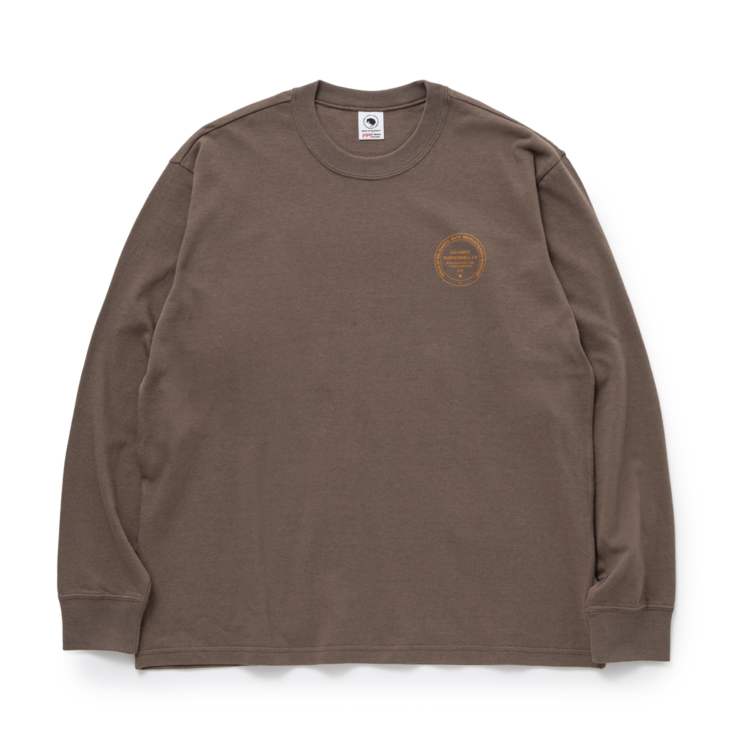 画像: 【30%OFF】RATS/ASH LS TEE（ASH BROWN）［プリント長袖T-24春夏］