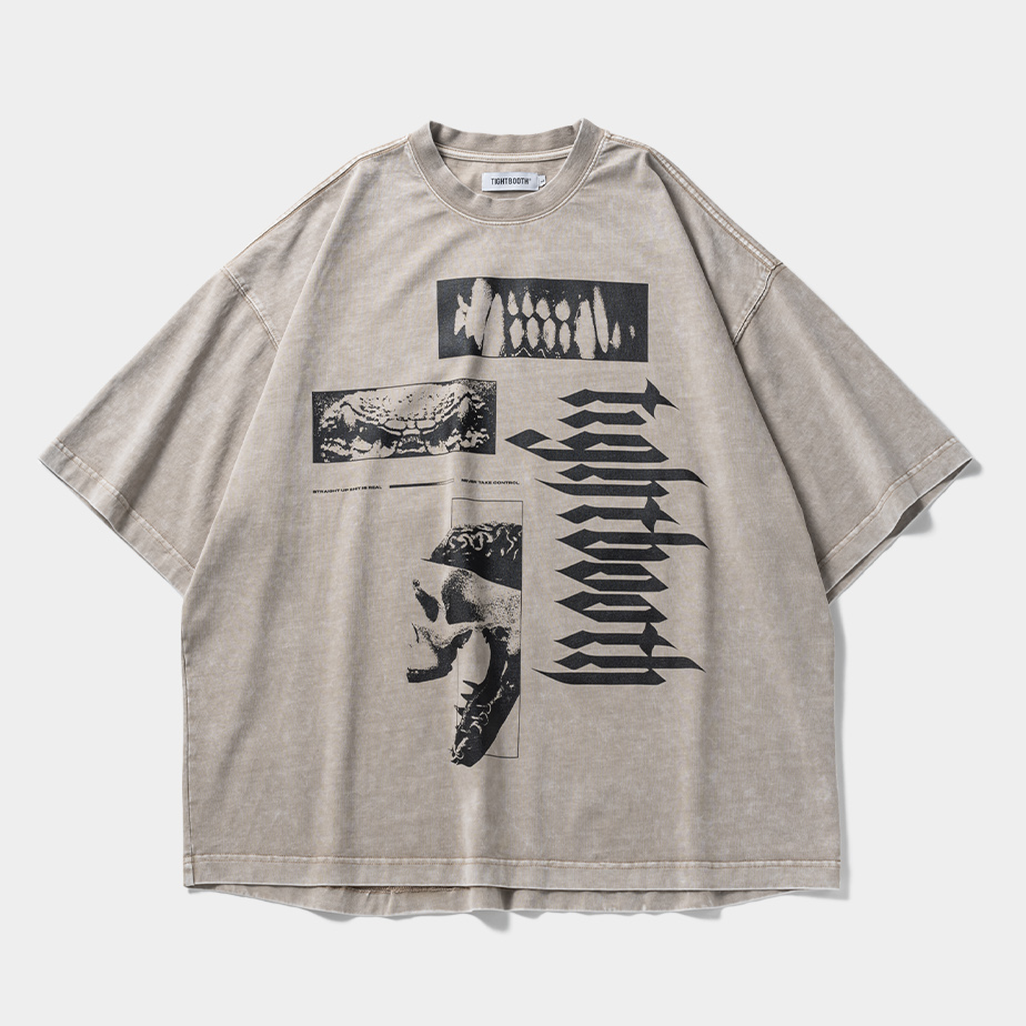 画像: TIGHTBOOTH/BEAST T-SHIRT（Beige）［プリントT-24春夏］