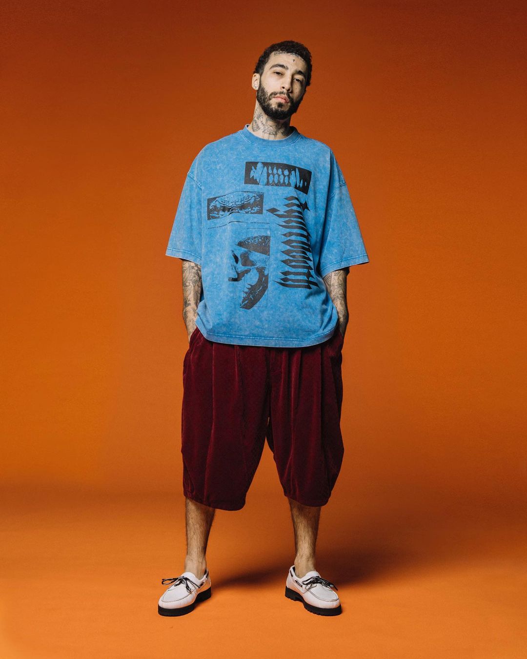画像: 【30%OFF】TIGHTBOOTH/BEAST T-SHIRT（Blue）［プリントT-24春夏］