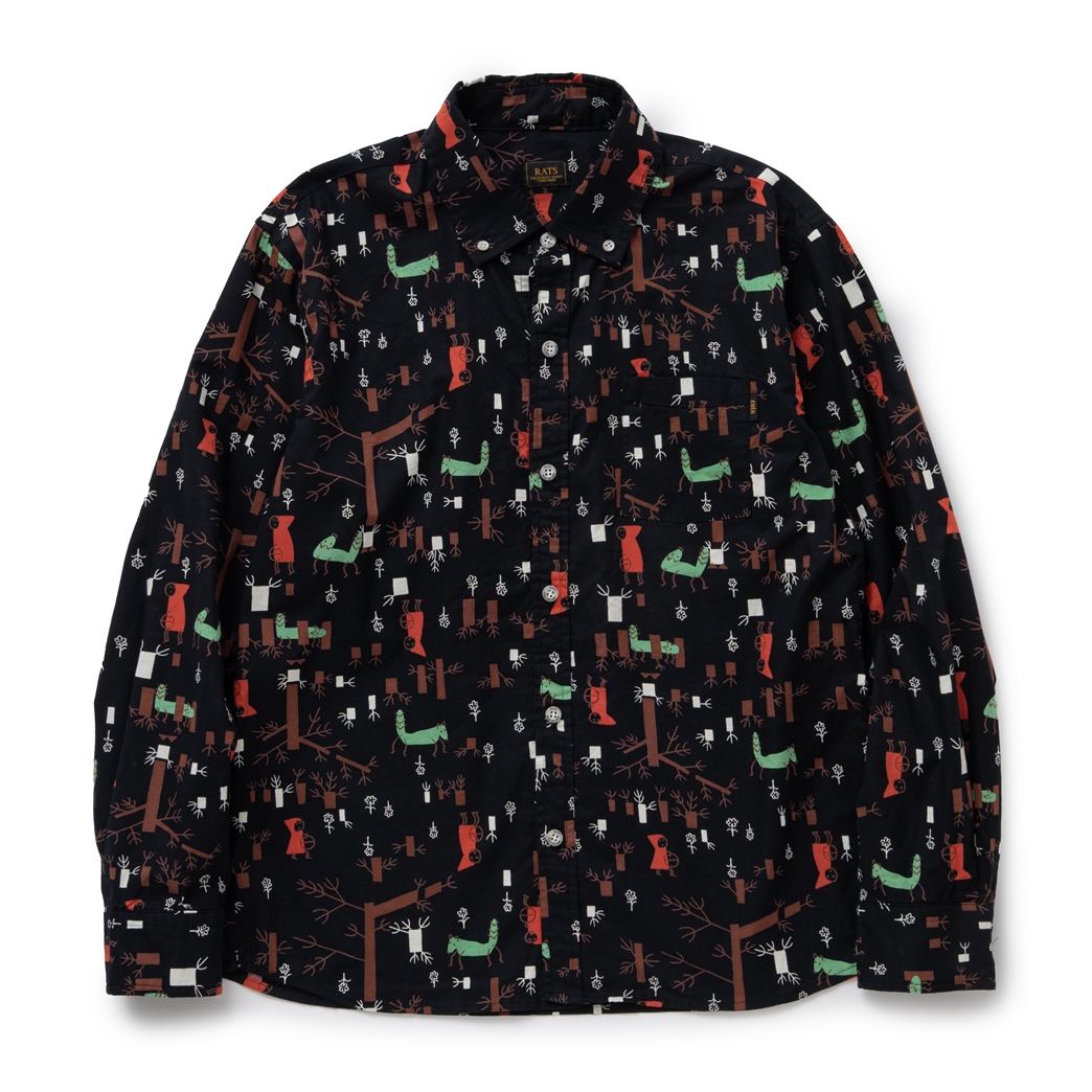 画像: RATS/LITTLE RED RIDING HOOD B.D SHIRT（BLACK）［B.Dシャツ-24春夏］