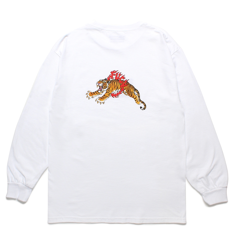 画像: WACKO MARIA/TIM LEHI / LONG SLEEVE T-SHIRT（WHITE）［刺繍+プリント長袖T-24春夏］