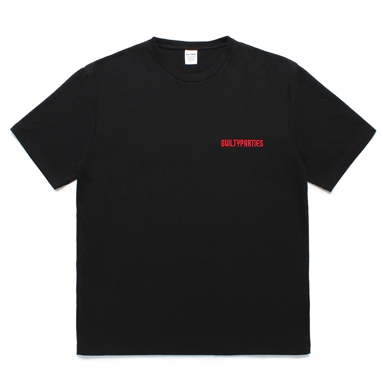 画像1: WACKO MARIA/WASHED HEAVY WEIGHT T-SHIRT（BLACK）［刺繍T-24春夏］ (1)