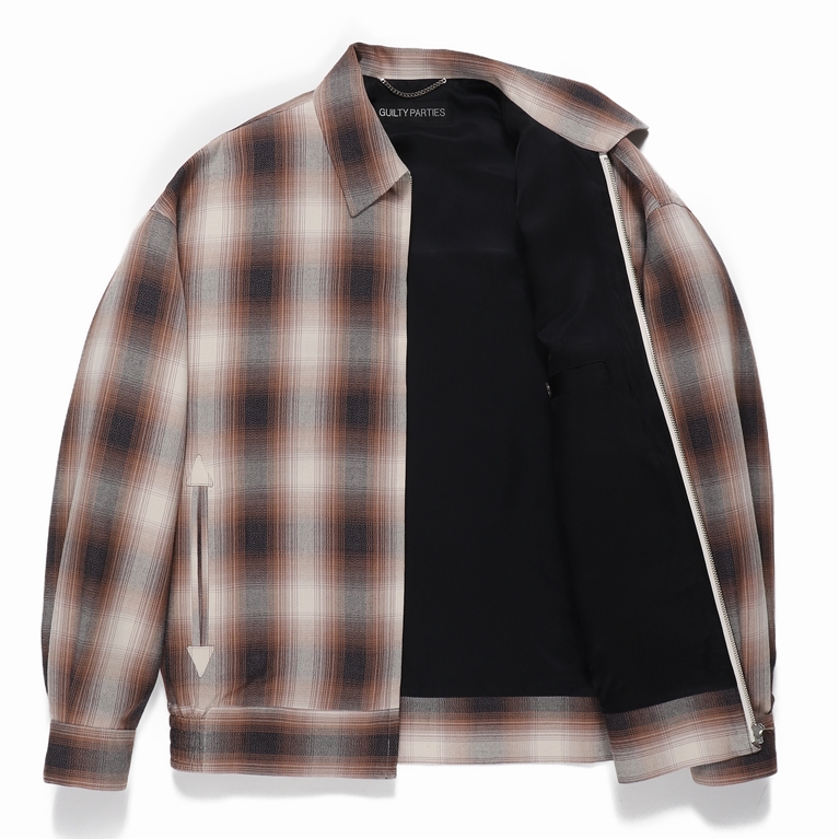 画像: WACKO MARIA/OMBRE CHECK 50'S JACKET（BEIGE）［オンブレチェック50'S JKT-24春夏］