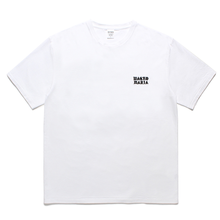 画像: WACKO MARIA/WASHED HEAVY WEIGHT T-SHIRT（WHITE）［刺繍T-24春夏］