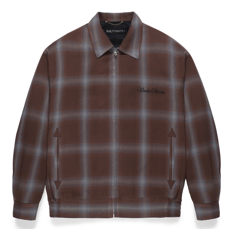 画像: WACKO MARIA/OMBRE CHECK 50'S JACKET（BROWN）［オンブレチェック50'S JKT-24春夏］