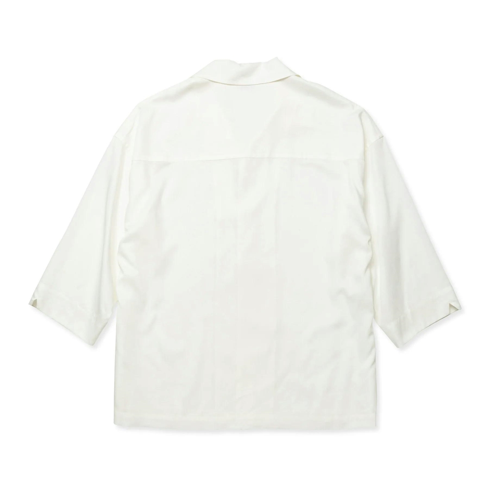 画像: CALEE/3/4 SLEEVE R/P DROP SHOULDER SH（WHITE）［7分袖ドロップショルダーシャツ-24春夏］
