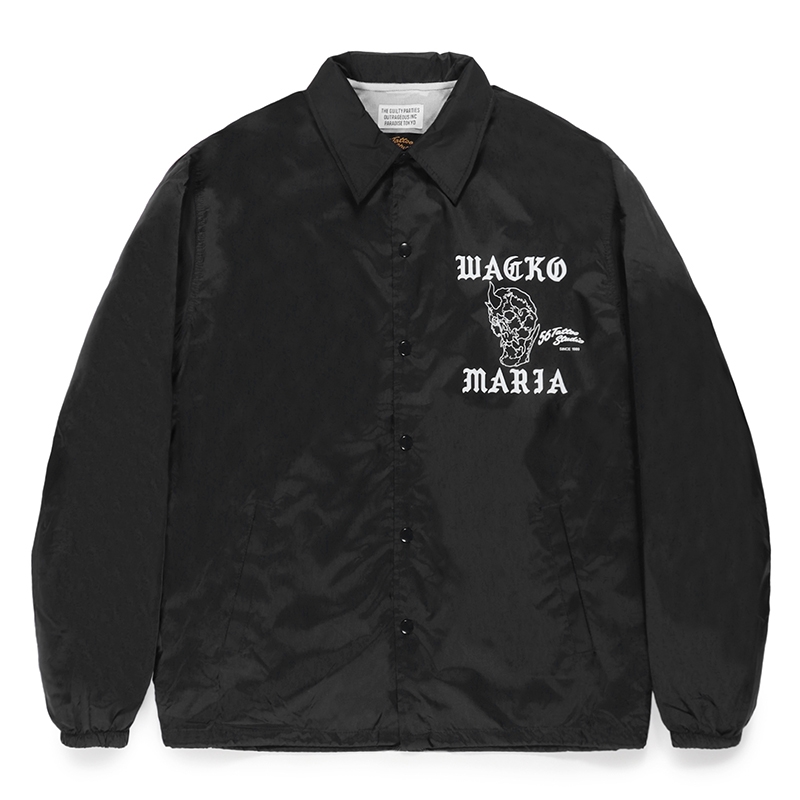 画像: WACKO MARIA/56 TATTOO STUDIO / COACH JACKET（BLACK）［コーチJKT-24春夏］