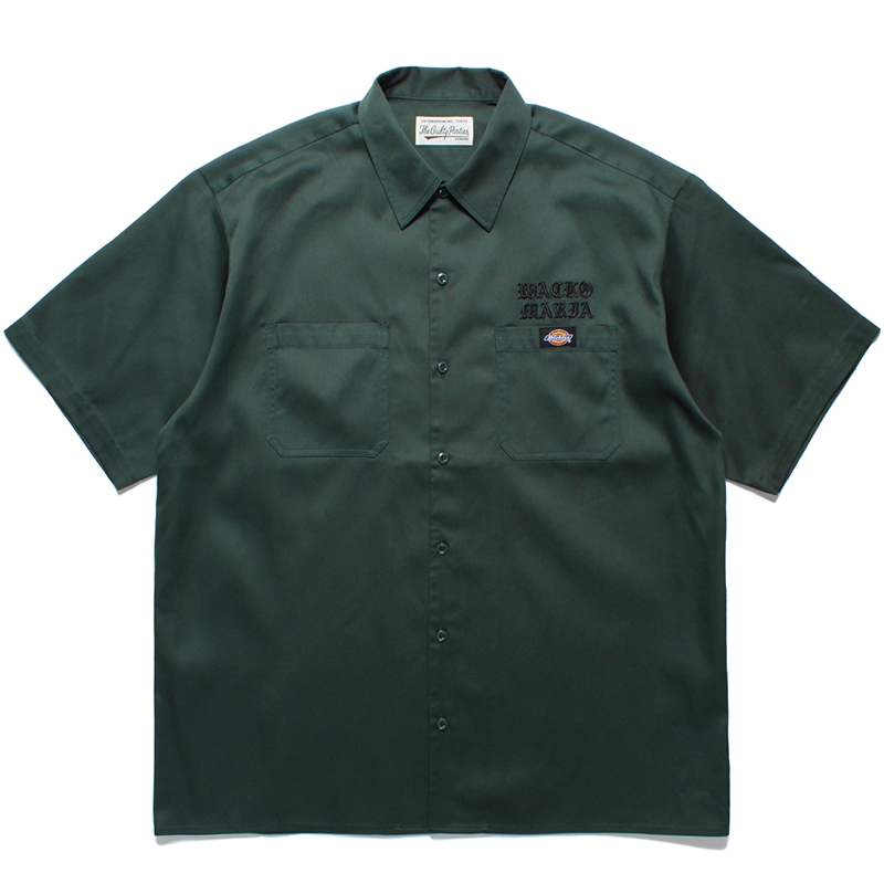 画像: WACKO MARIA/DICKIES / WORK SHIRT（GREEN）［ワークシャツ-24春夏］