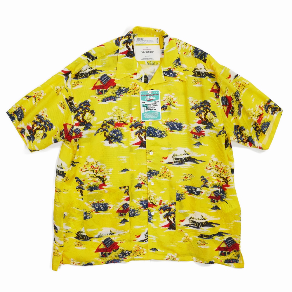 画像: DAIRIKU/"Cliff" Aloha Shirt（Yellow）［アロハシャツ-24春夏］