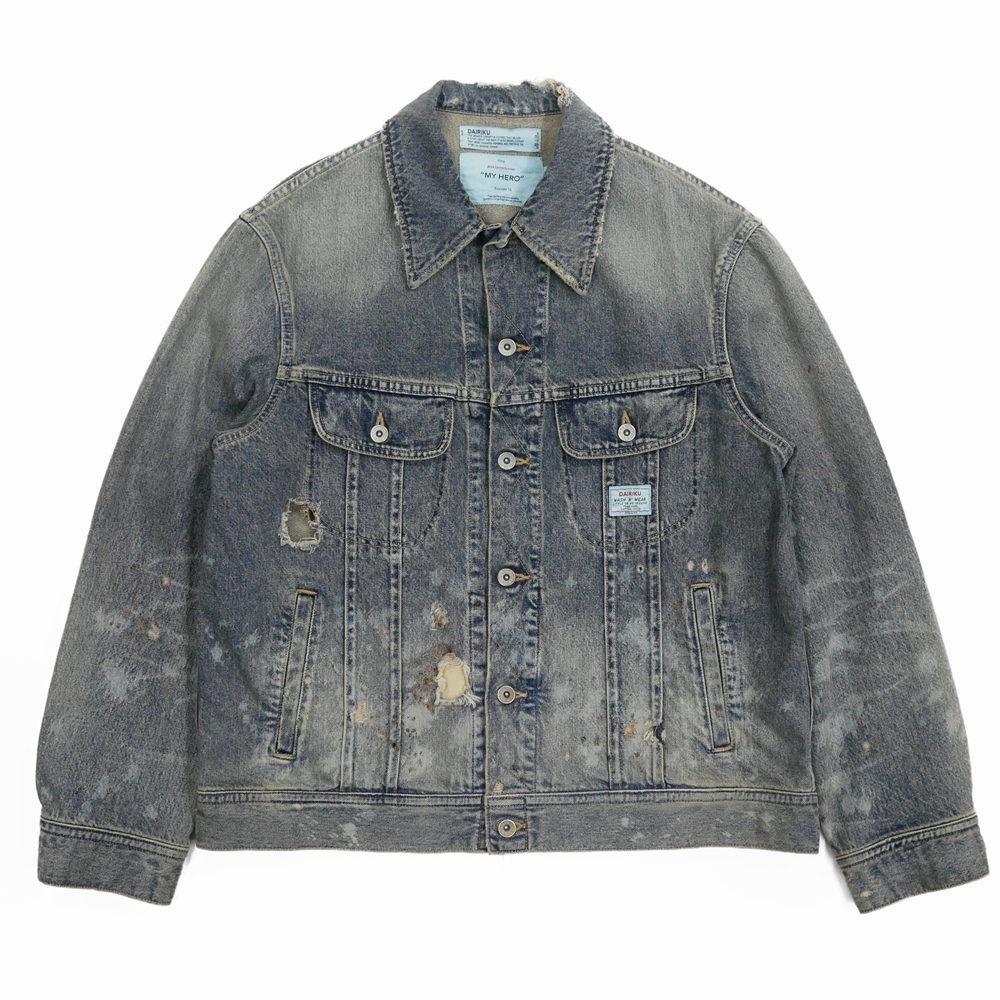 画像: 【30%OFF】DAIRIKU/"Damage" Denim Jacket（Indigo）［"ダメージ"デニムJKT-24春夏］
