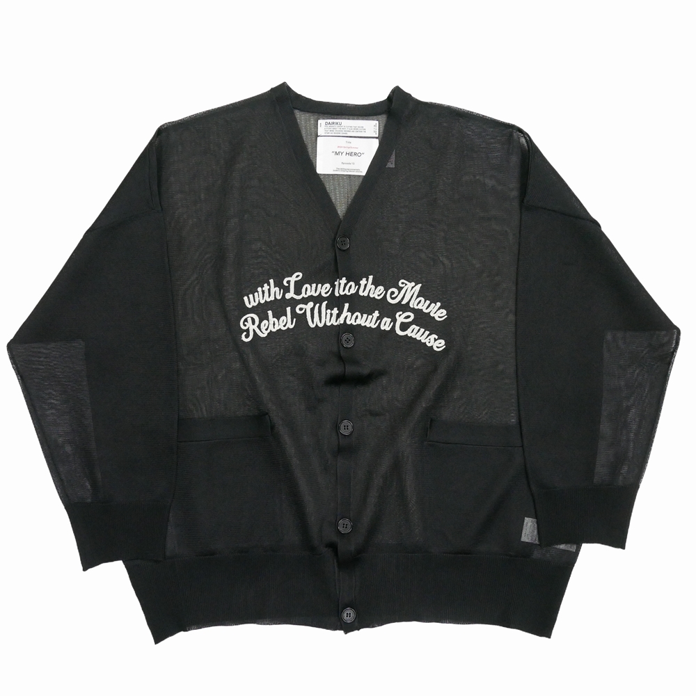 画像: 【30%OFF】DAIRIKU/"Letter" Skeleton Cardigan（Skeleton Black）［スケルトンカーディガン-24春夏］