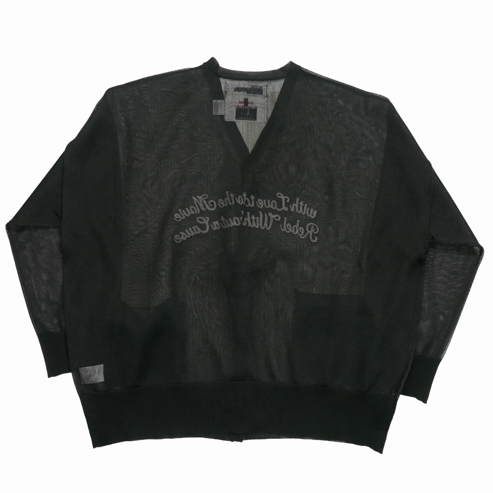 画像: 【30%OFF】DAIRIKU/"Letter" Skeleton Cardigan（Skeleton Black）［スケルトンカーディガン-24春夏］