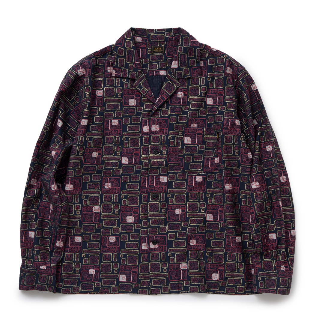 画像: RATS/GLITTER ATOMIC SHIRT（NAVY）［グリッターアトミックシャツ-24春夏］