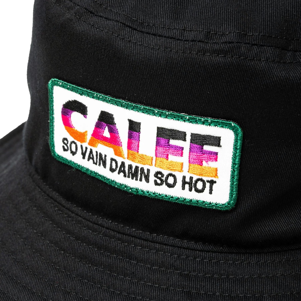 画像: 【30%OFF】CALEE/EMBROIDERY & WAPPEN BUCKET HAT ＜TYPE C＞（Black/C）［バケットハット-24春夏］