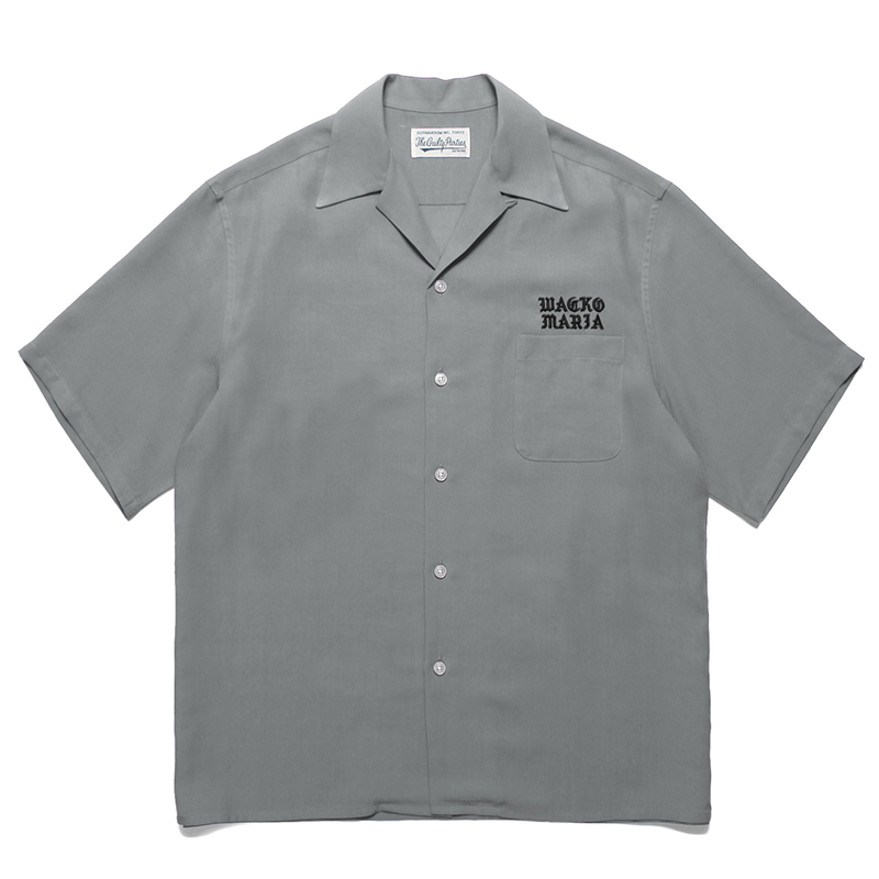 画像: WACKO MARIA/50'S OPEN COLLAR SHIRT（GRAY）［50'Sオープンカラーシャツ-24春夏］