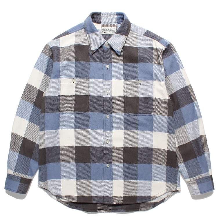 画像: WACKO MARIA/BLOCK CHECK FLANNEL SHIRT（L-PURPLE）［ブロックチェックフランネルシャツ-24春夏］